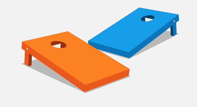 Colorful cornhole boards for outdoor fun and games