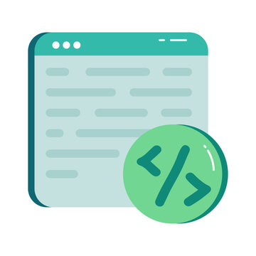 Unique design icon of web coding
