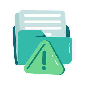 A creative design icon of folder error 