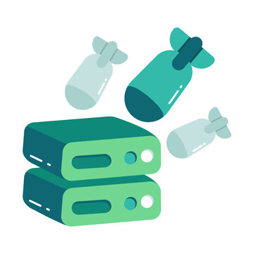 An icon design of ddos attack 