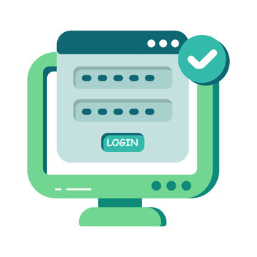 An icon design of secure login