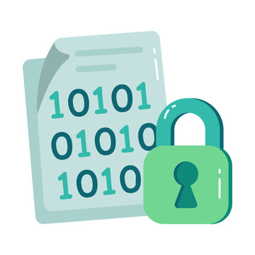 A premium download icon of secure binary data 