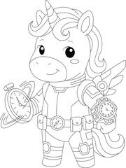 Obraz premium Magical Unicorn Coloring Sheet