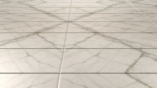 Sliding camera movement over luxury Calacatta gold white marble tiles seamless pattern background high end stone texture for premium kitchen bathroom design