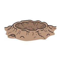 Asteroid impact crater graphic design element vector © Arya
