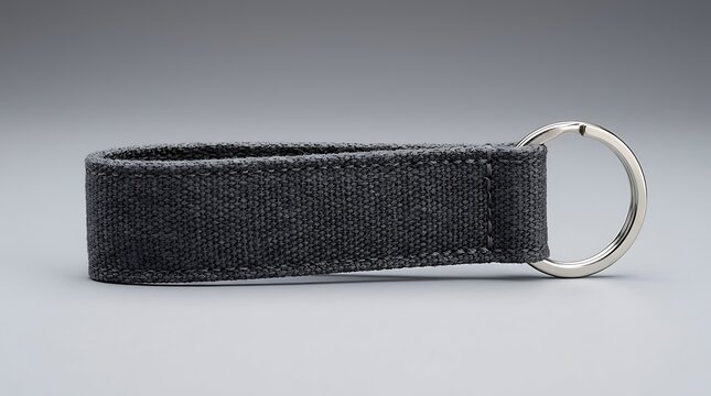 Fabric Strap with Silver D-ring on Gradient Background