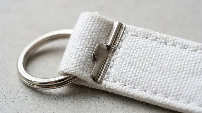 Close-up of Keychain on Concrete Surface with Soft Lighting