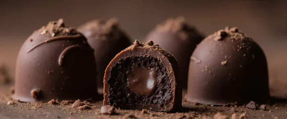 delicious dark chocolate candy truffle © Giuseppe Cammino