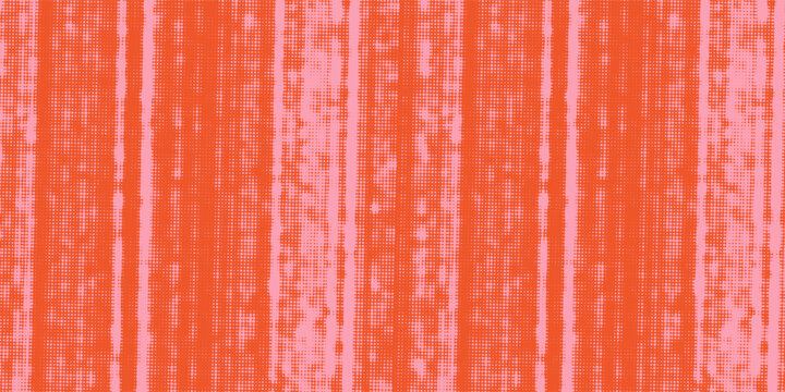Pink Brush Paint Abstract Texture on Red Paper Background. Vector Grunge Punk Overlay Pattern. Color Graphic Background for Urban Posters and Grunge Creative Banners and Collages.