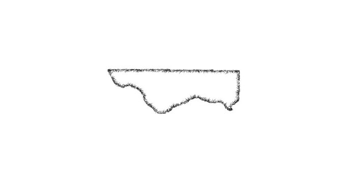 Sketch Lauderdale outline map animation - smooth progressive reveal