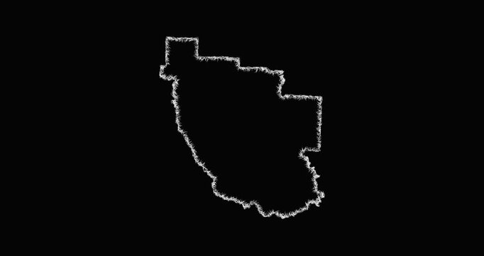 Sketch Clark outline map animation - smooth progressive reveal
