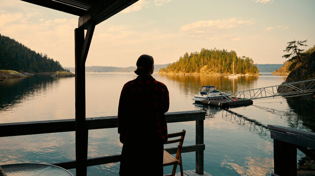 View from a dock at Desolation Sound during late summer