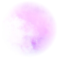 Fototapeta premium Galaxy Circle Vector Illustration with Sparkling Stars and Purple Clouds- Celestial Space Frame Overlay for Digital Design Projects