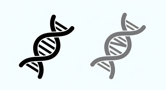Dna double helix structure icons with genetics biotechnology molecule chromosome research structure scientific laboratory abstract evolution