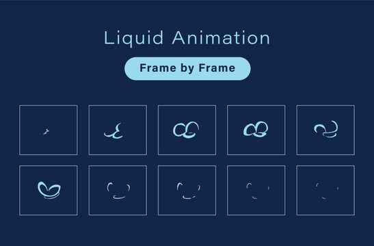 Liquid animation frame by frame 2d