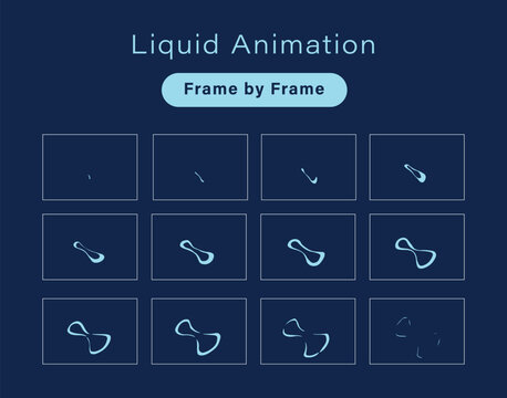 Liquid animation frame by frame 2d