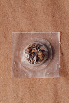 psilocybin magic truffles microdoses on brown paper background