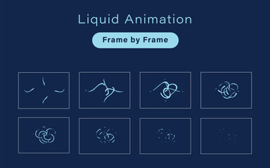 Obraz premium Liquid animation frame by frame 2d