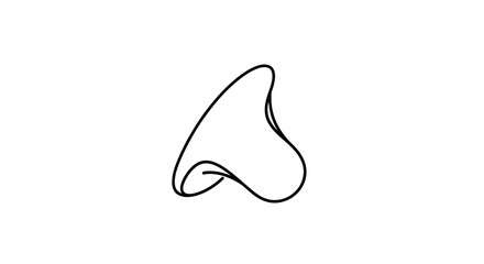 Fototapeta premium Elegant continuous single line drawing of an abstract, fluid, organic shape. Minimalist graphic design element concept.