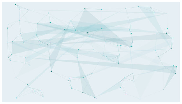 Abstract plexus network connection vector illustration with nodes and digital lines design.
