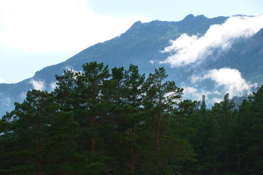 Burabay National Park. Republic of Kazakhstan. Clouds over the mountains. 