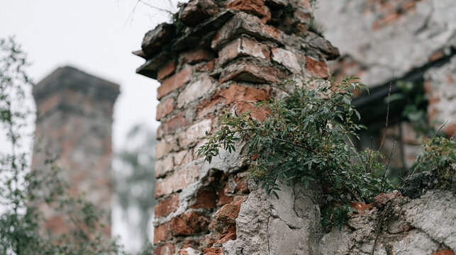 Abandoned brick factory smokeless chimne 4