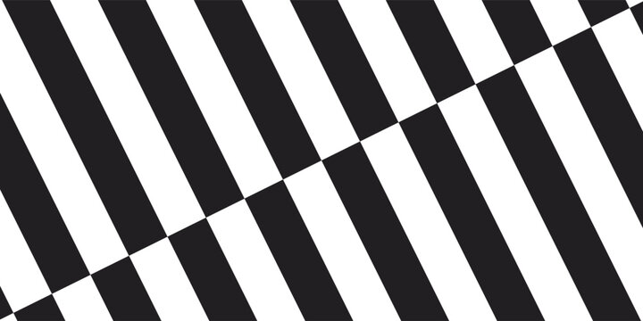 Diagonal black and white lines background. Tilted parallel stripes pattern. Oblique stripy texture. Simple geometric print with slanted strips. Vector graphic illustration.