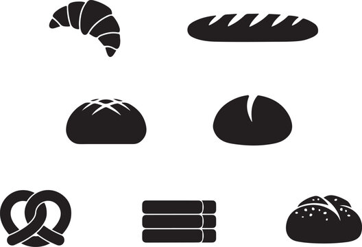 Bakery Bread Food Silhouette SVG Collection