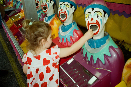 Young Girl Playing Clown Game at Mackay Show