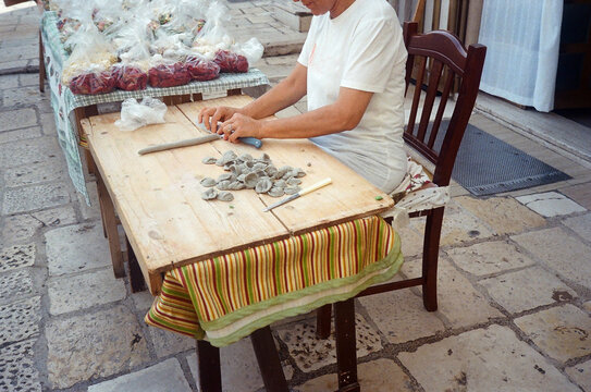 Person making Pasta from scratch