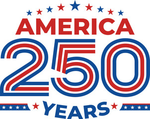 Obraz premium America 250 years commemoration logo