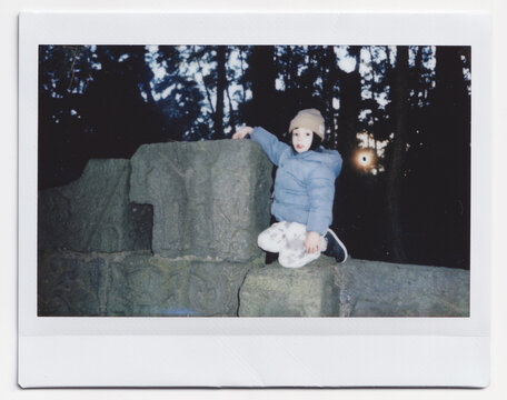 A Toddler On A Walk
