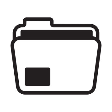 Office document data storage folder directory Flat template icon.