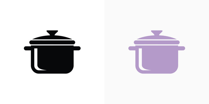 Elegant purple cooking pot with lid and knob for vibrant kitchen decor and cooking