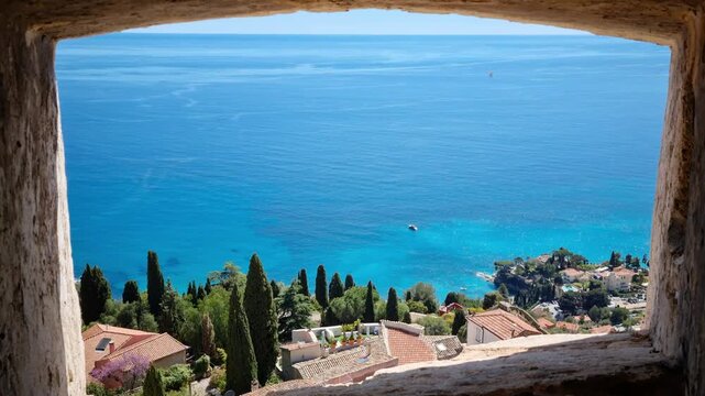 View of Robebrune Cap Martin, French Riviera
