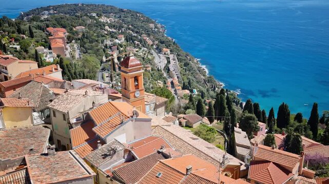 View of Robebrune Cap Martin, French Riviera