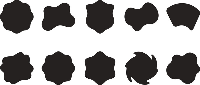 Black cow spots on white background