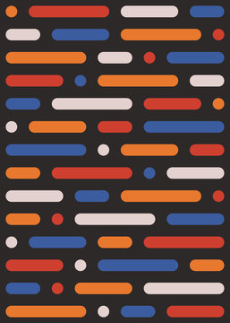 Poster with abstract colorful lines