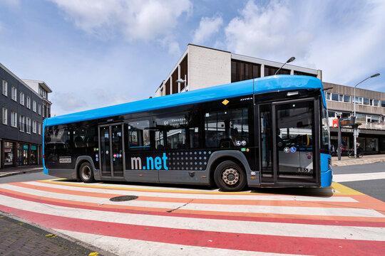 Zaandam, Netherlands - June 7, 2026: EBS m.net VDL Citea LE-122 Electric bus