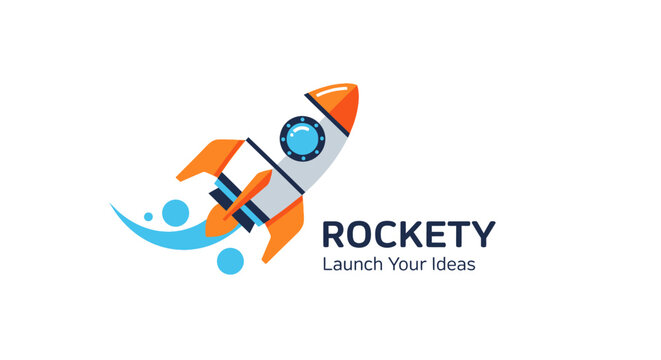 Modern Rocket Logo Design - Launch Your Ideas with Innovation and Technology