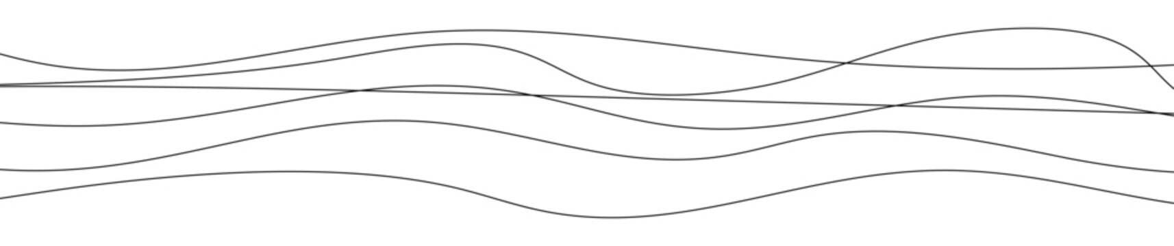 Thin curved wavy lines