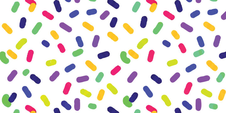 Colorful sugar sprinkles pattern for birthday celebration or dessert background