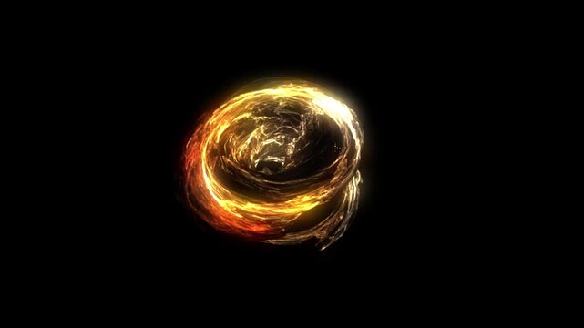 Glowing magic energy liquid ball with swirling plasma waves and sparkling particles inside, abstract 3d sphere with radiant aura, virtual assistant concept, futuristic cosmic background in 4K