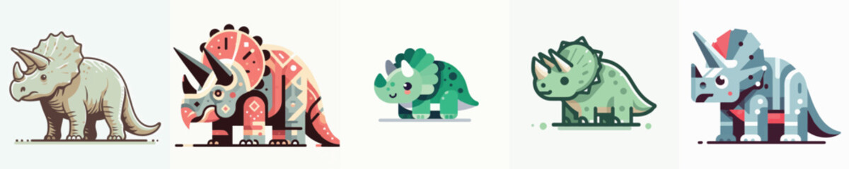 Triceratops Vector Illustration © Fajar