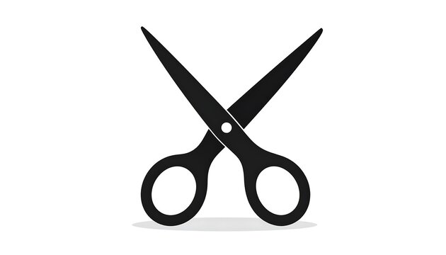 A simple graphic illustration of closed scissors