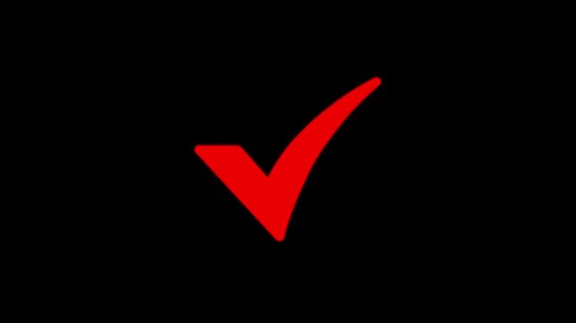 right check mark icon transparent background. isolated tick mark or confirm icon animation. check mark sign, verify complete sign, approved, select tick, success , approved, yes icon signs