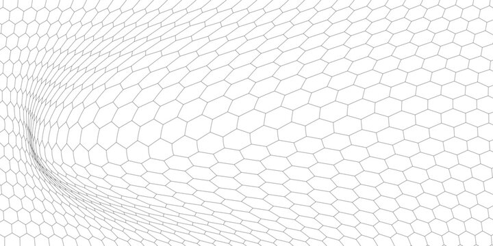 Soccer Ball Hitting Goal Net With Hexagonal Mesh Pattern and Sense of Victory