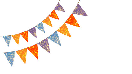 Obraz premium holiday bunting flag festive decoration garland 