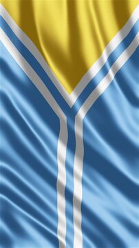 Professional animation of the Tuva flag waving in the wind, ideal for regional identity projects, Siberian culture content, education, news, web banner use, and national holiday visuals.