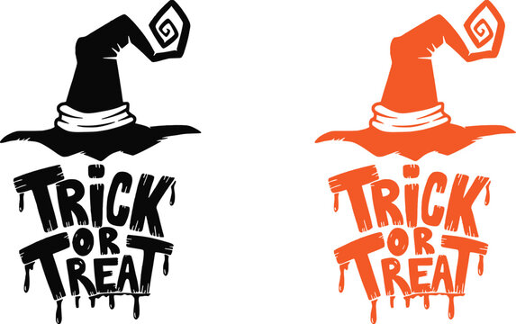 Happy helloween day trick or treat graphic design